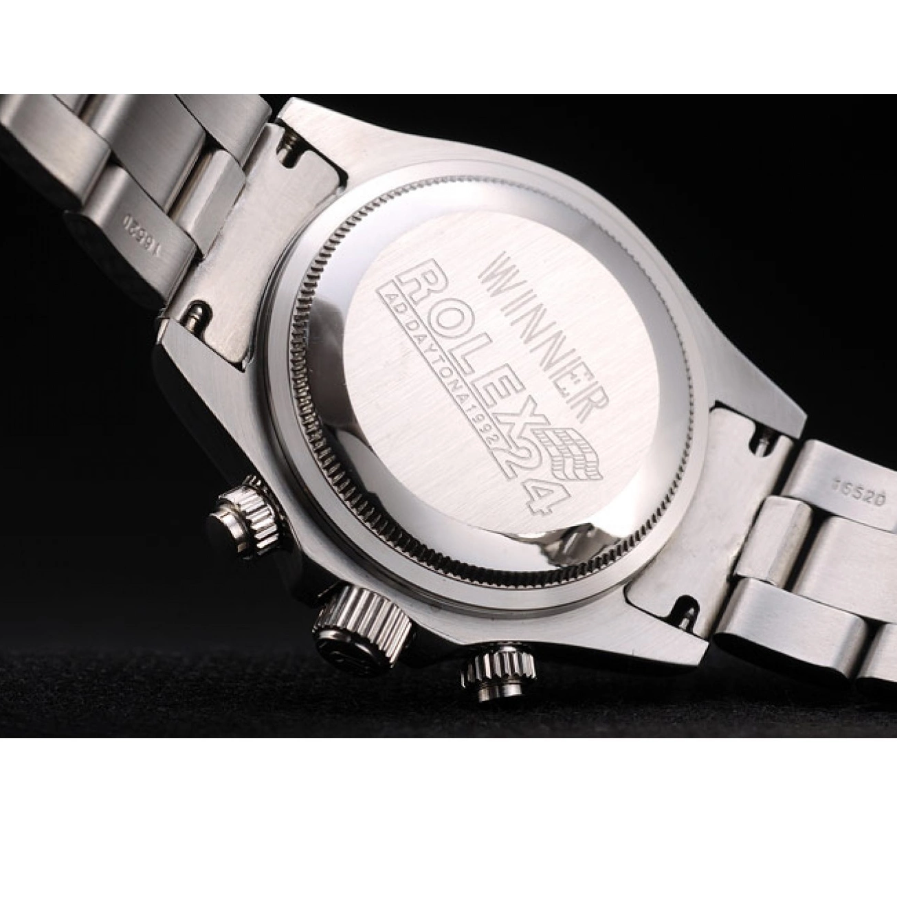 Aaa fake watches Lady Steel Case Dial Daytona Tachymeter Black Rolex Stainless 0821